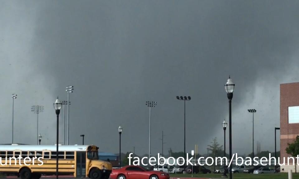 tornado in Moore, OK on May 20, 2013 captured on Basehunters video