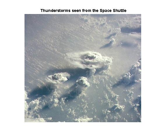 (Thunderstorms seen from the Space Shuttle)